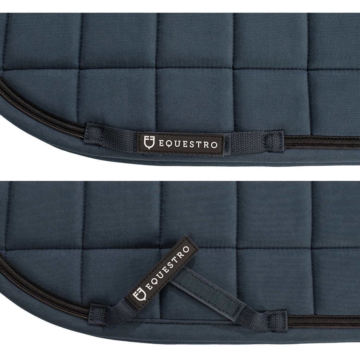 Equestro Shaped Jumping Saddle Pad #colour_blue