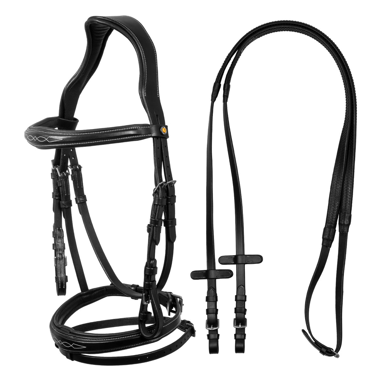Equestro Bridle In Soft Stitched Leather
