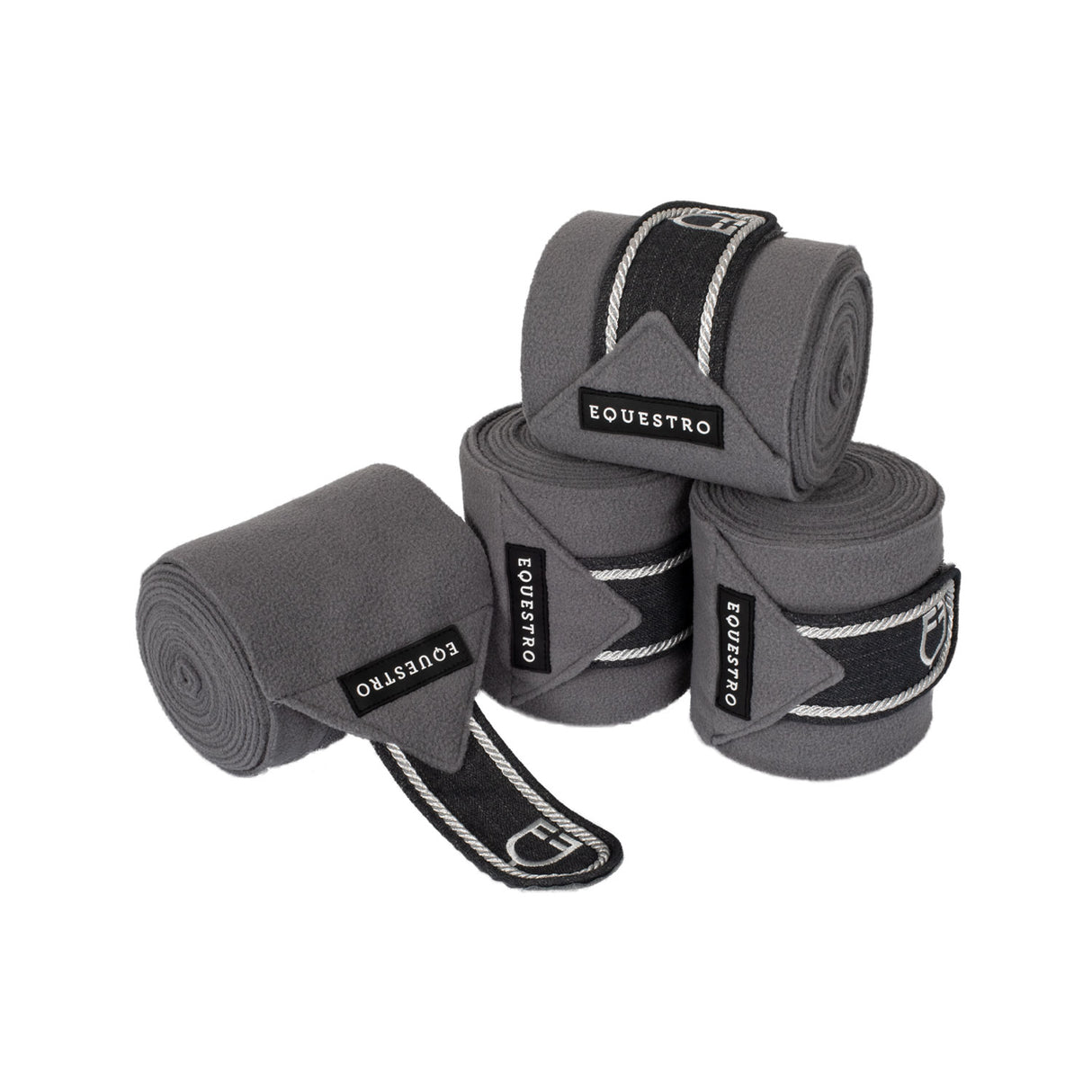 Equestro Breathable Fleece Bandages #colour_grey