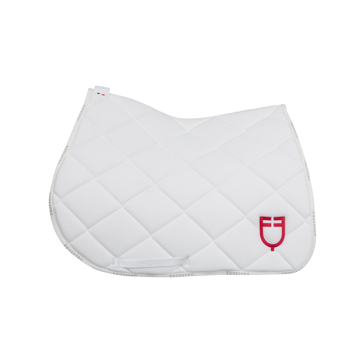 Jumping saddle pad with multicolor logo