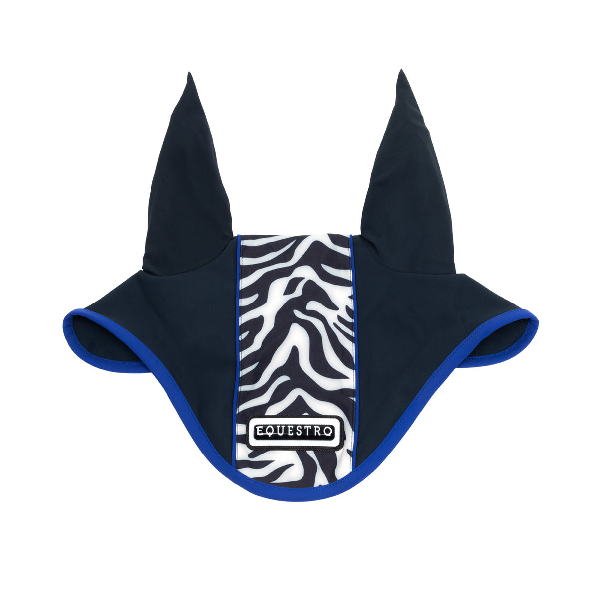 Equestro Fly Veil In Technical Fabric With Zebra Central Band