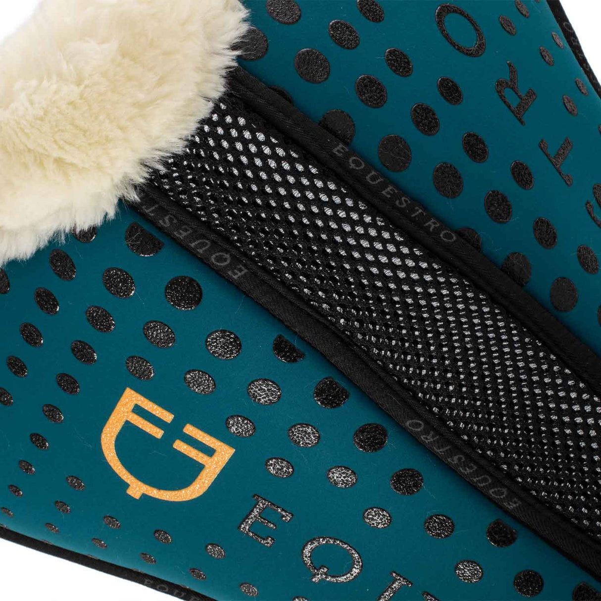 Ecowool memory foam pad with silicone grip and logo