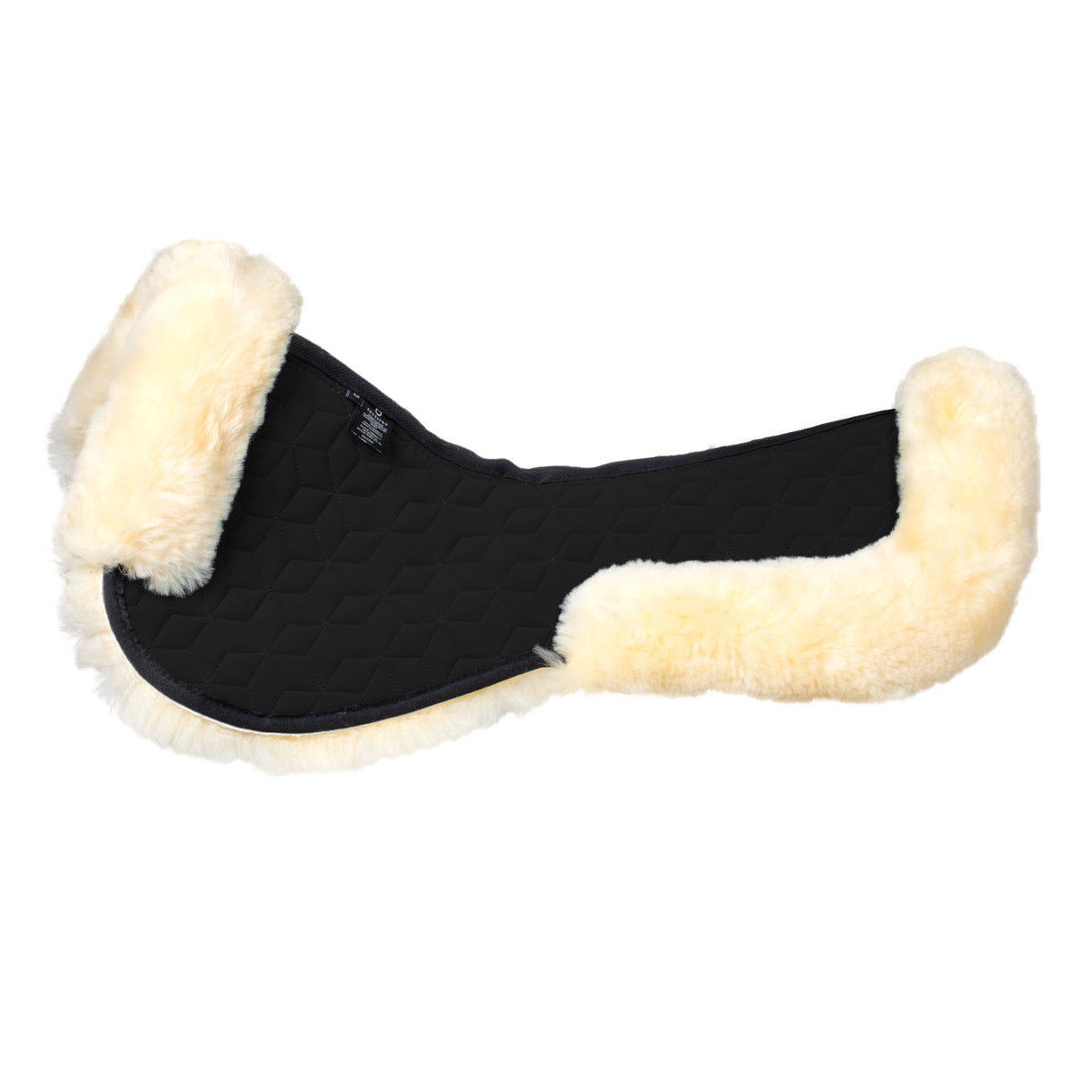 Equestro Technical Fabric Pad With Sheepskin #colour_black
