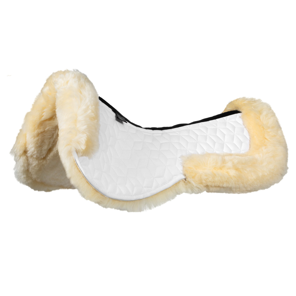 Equestro Technical Fabric Pad With Sheepskin #colour_white