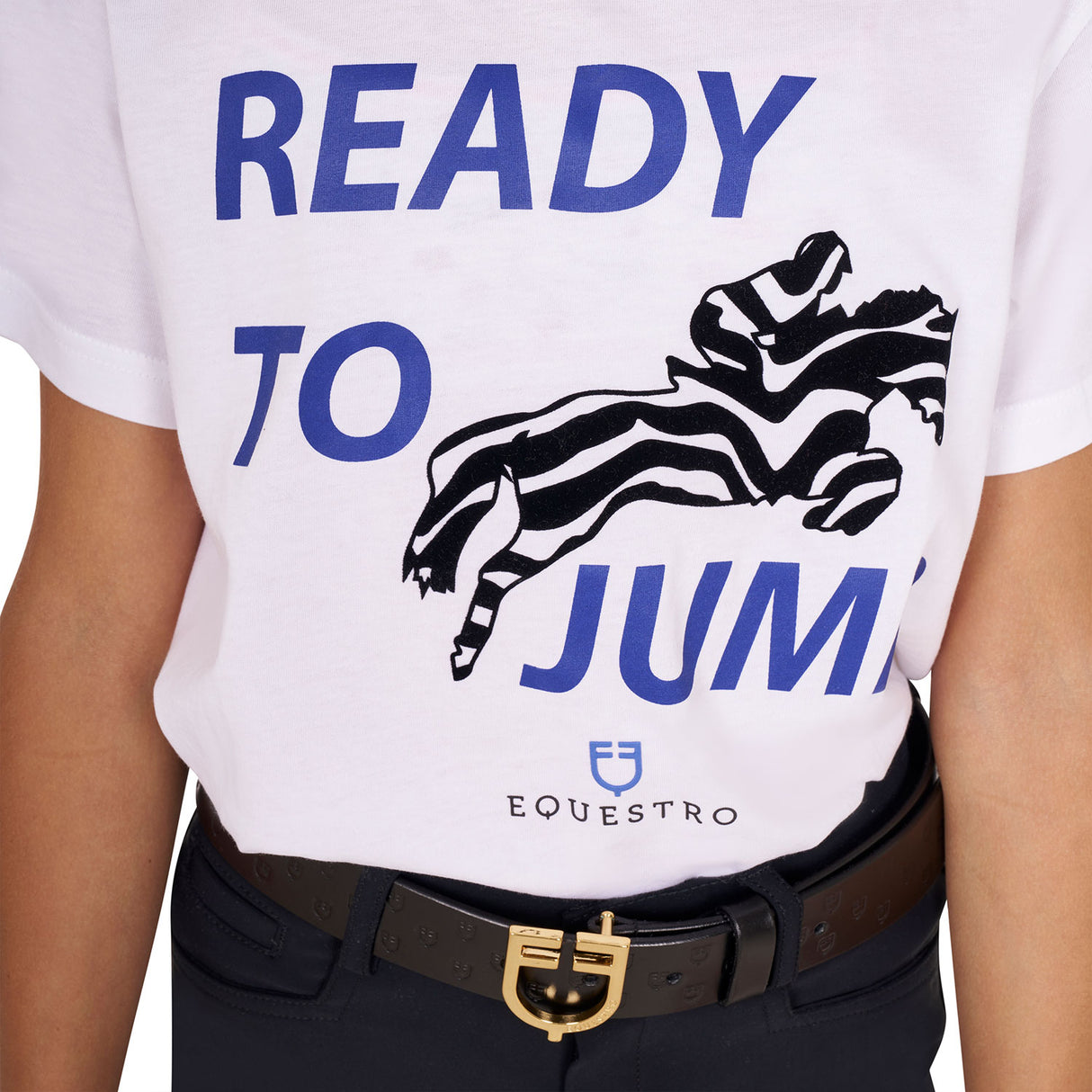 Equestro Girls' Ready To Jump Cotton T-Shirt