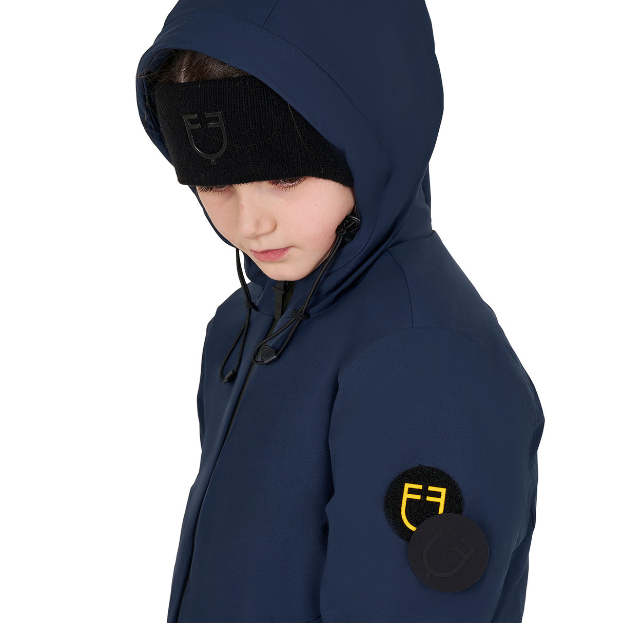 Equestro Unisex Kids Waterproof And Windproof Nylon Jacket #colour_blue