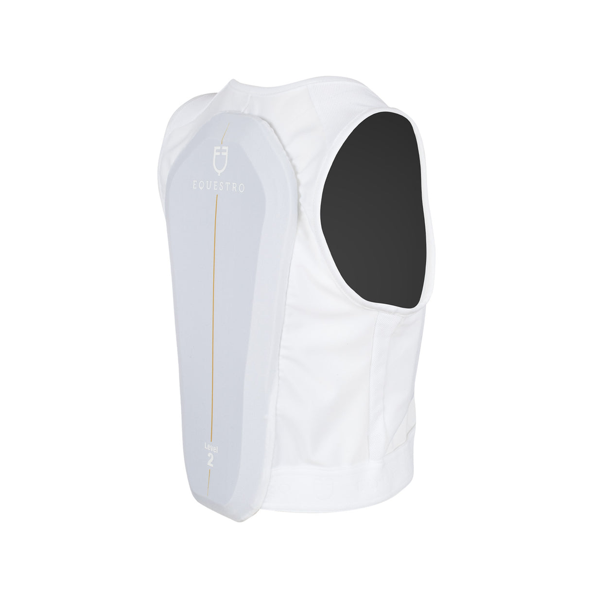 Equestro Kids' Level 2 Back Protector With Chest Padded #colour_white