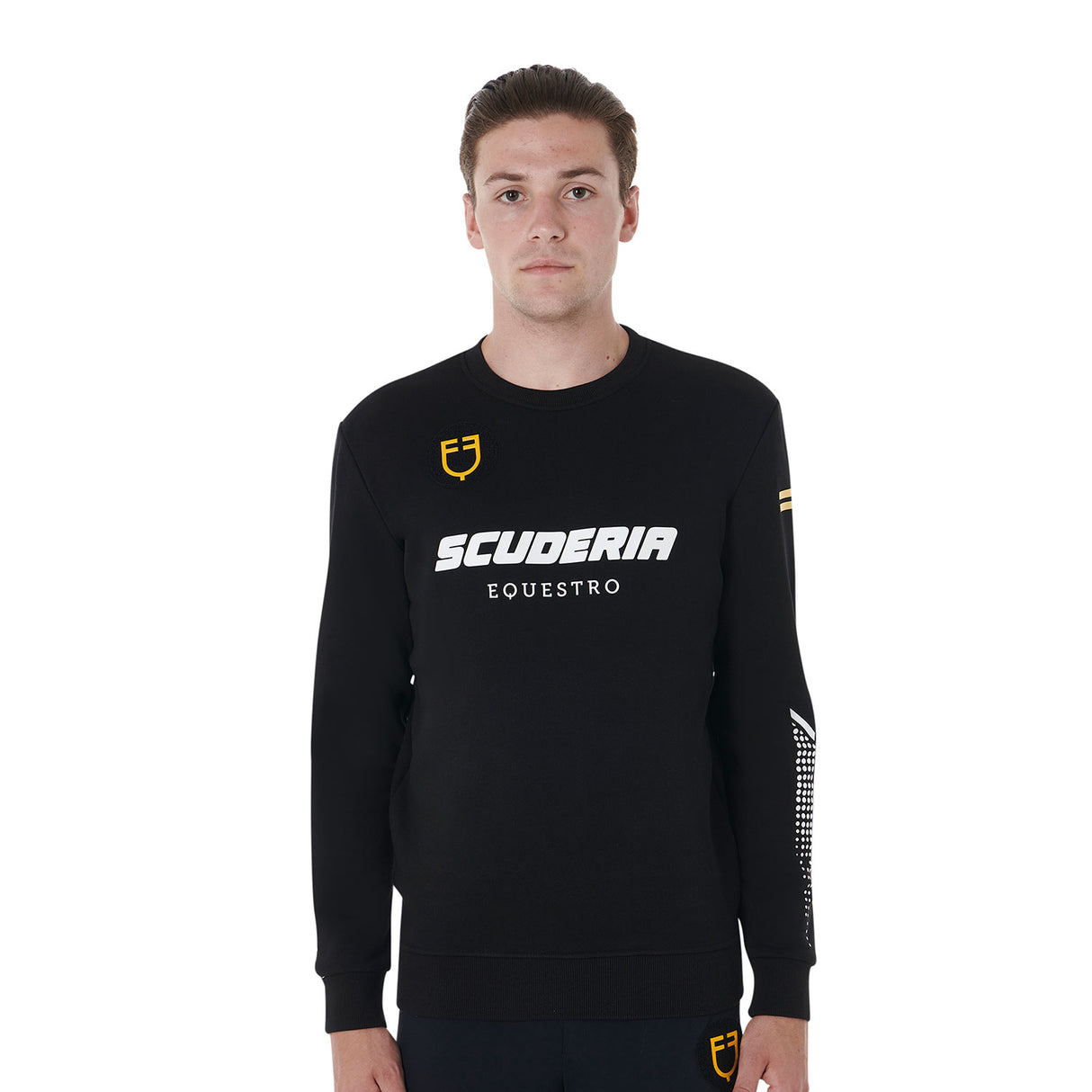 Equestro Scuderia Equestro Men's Crewneck Sweatshirt #colour_black