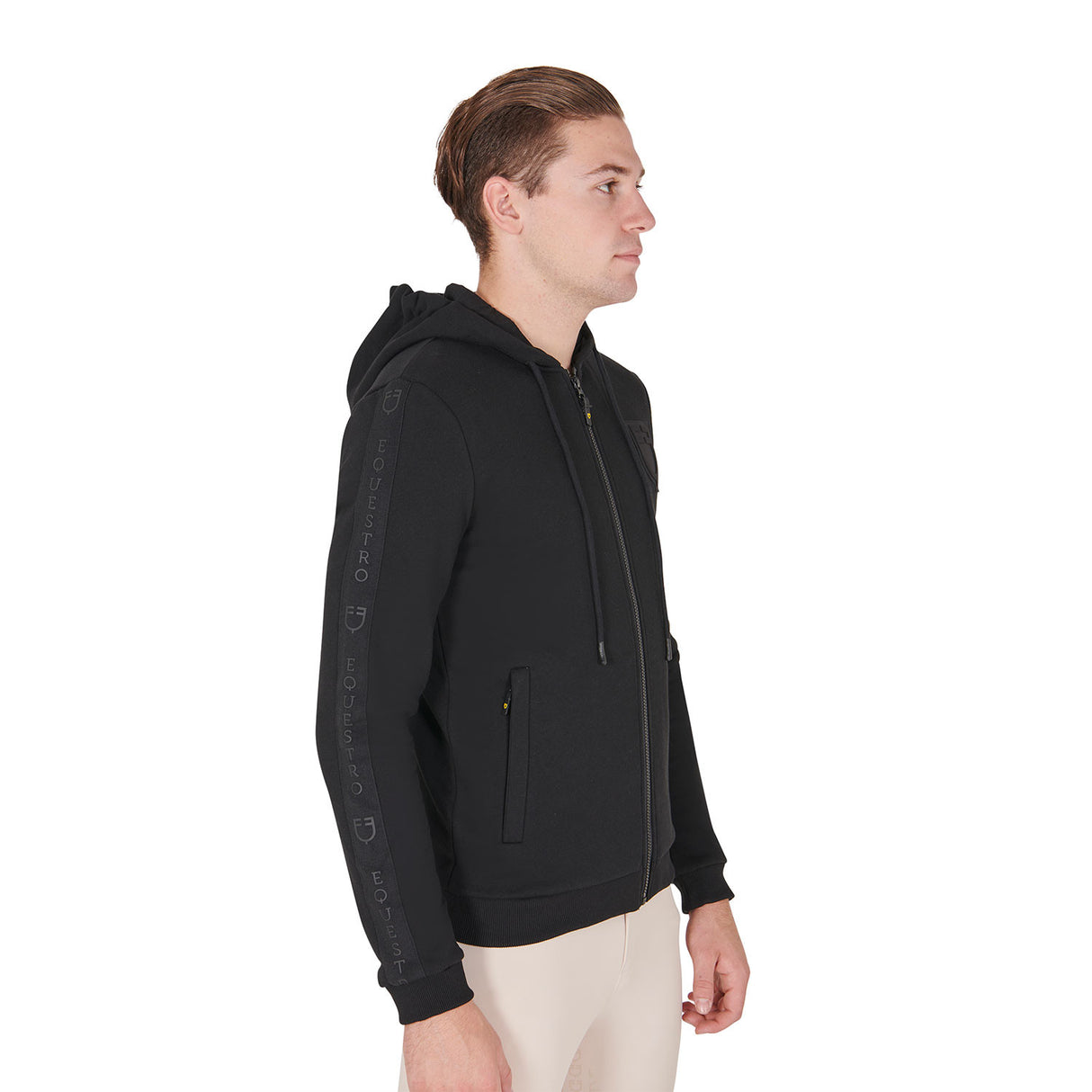 Men's hooded sweatshirt fleece inside