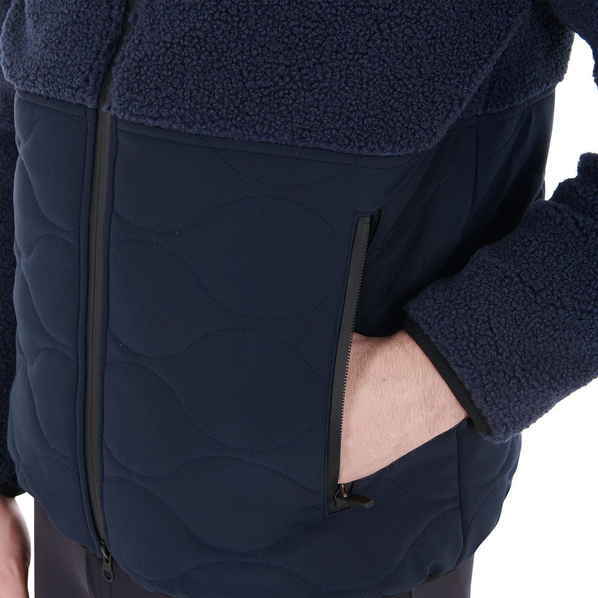 Equestro Men's Waterproof Jacket With Teddy Inserts #colour_blue