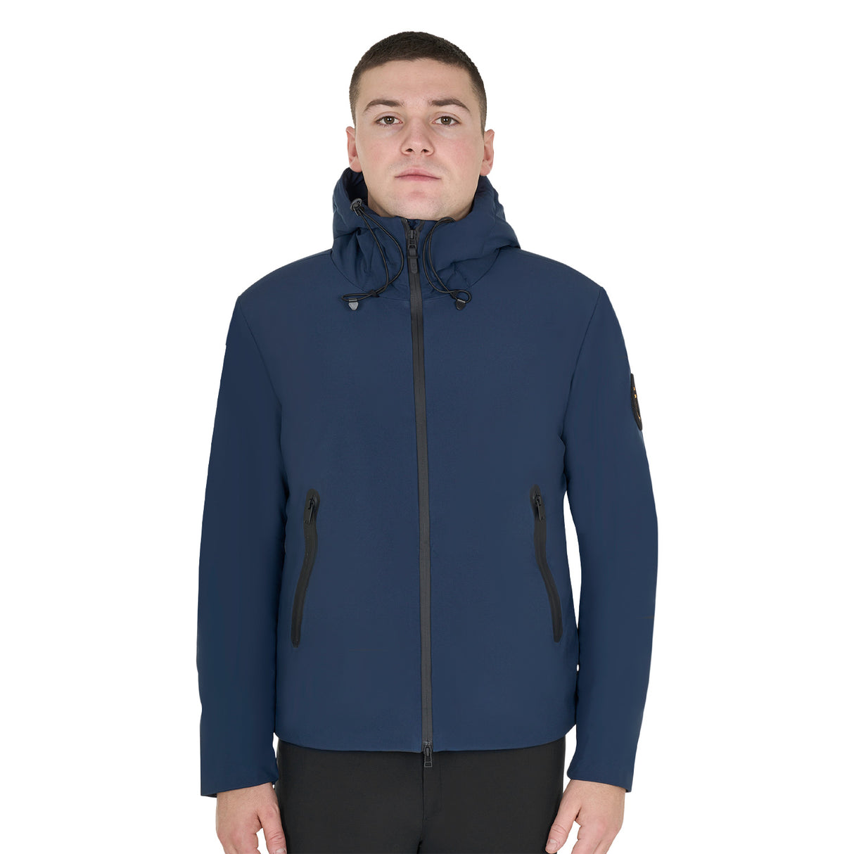 Equestro Men's Waterproof And Windproof Jacket In Nylon #colour_blue