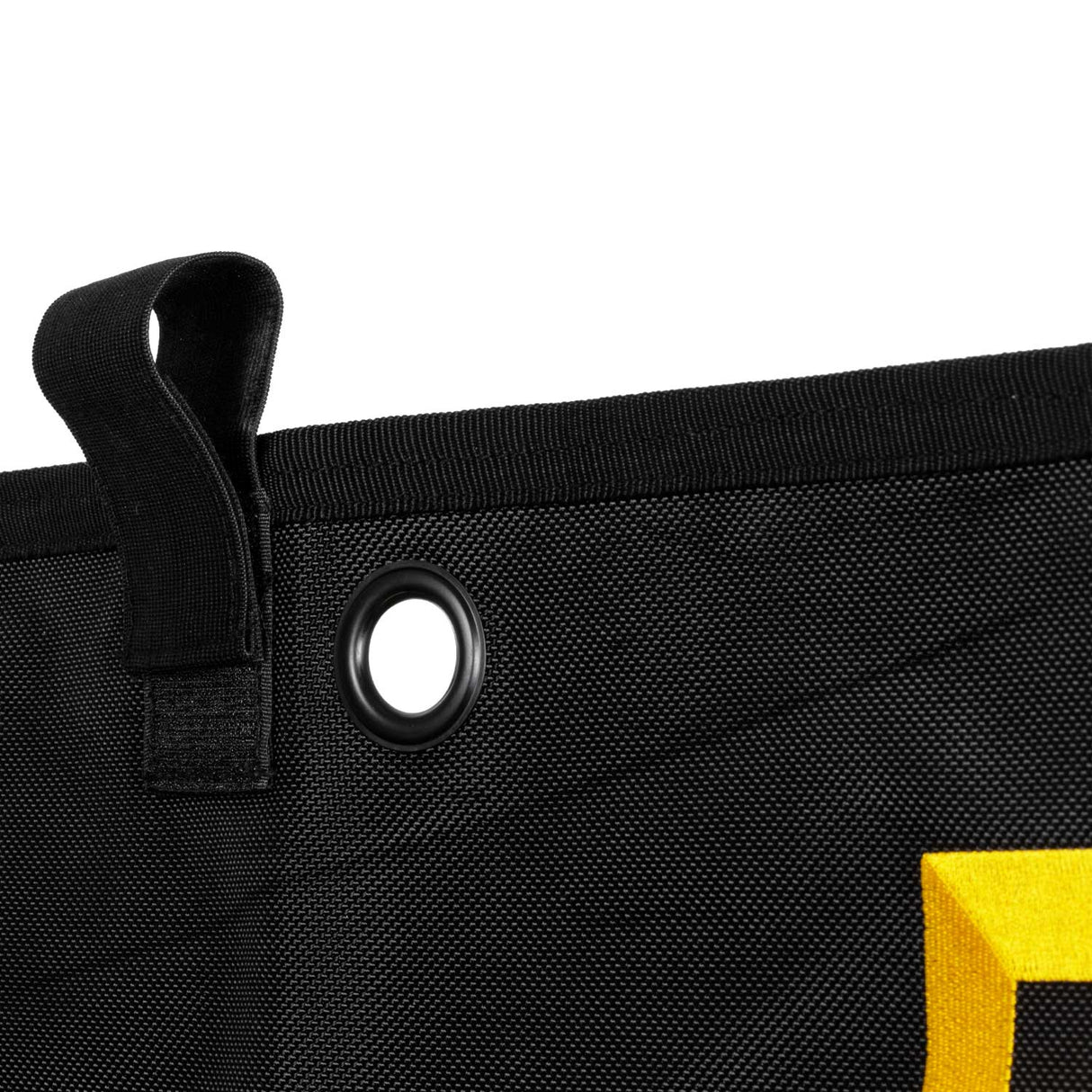 Equestro Short Stable Curtain With Embroidered Logo #colour_black