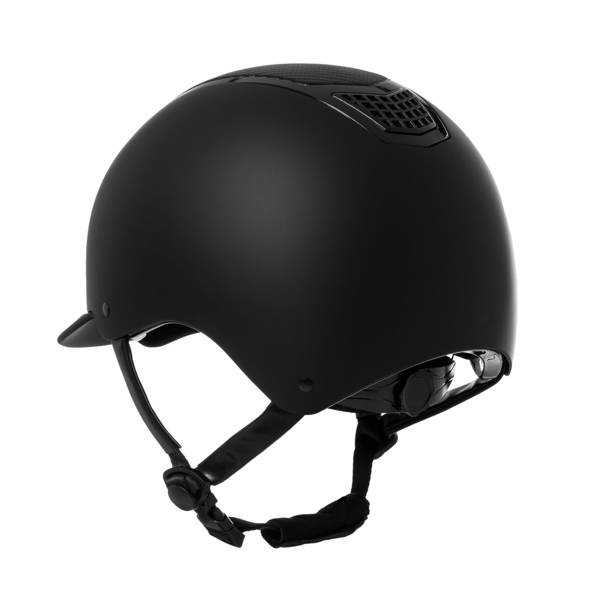 Equestro Unisex Helmet Carbon Insert And Shiny Frame Homologation En 1384-2023 #colour_black
