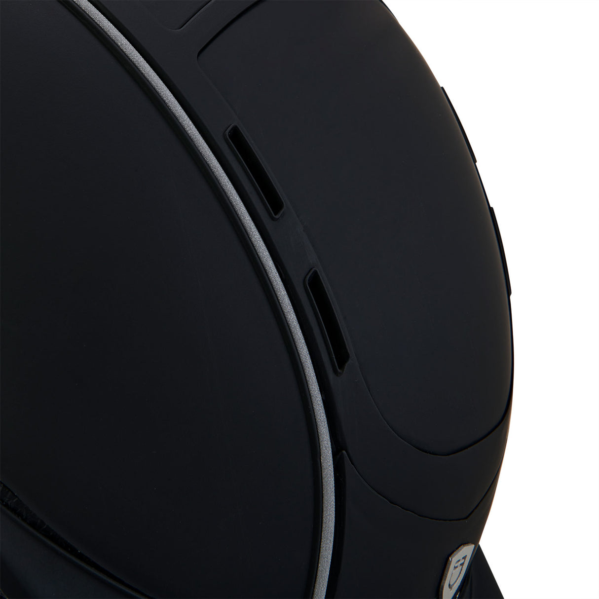 Equestro Helmet With Front Logo And Leather Inserts