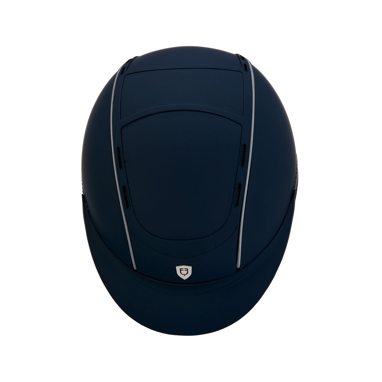 Equestro Helmet With Front Logo And Leather Inserts