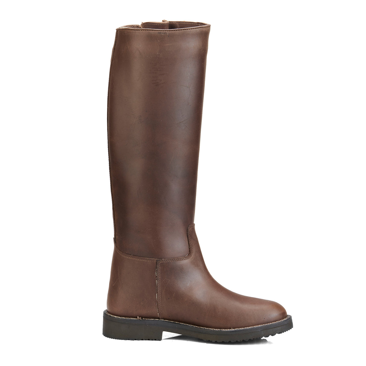 Equestro Unisex Boots With Breathable Inner Lining #colour_brown