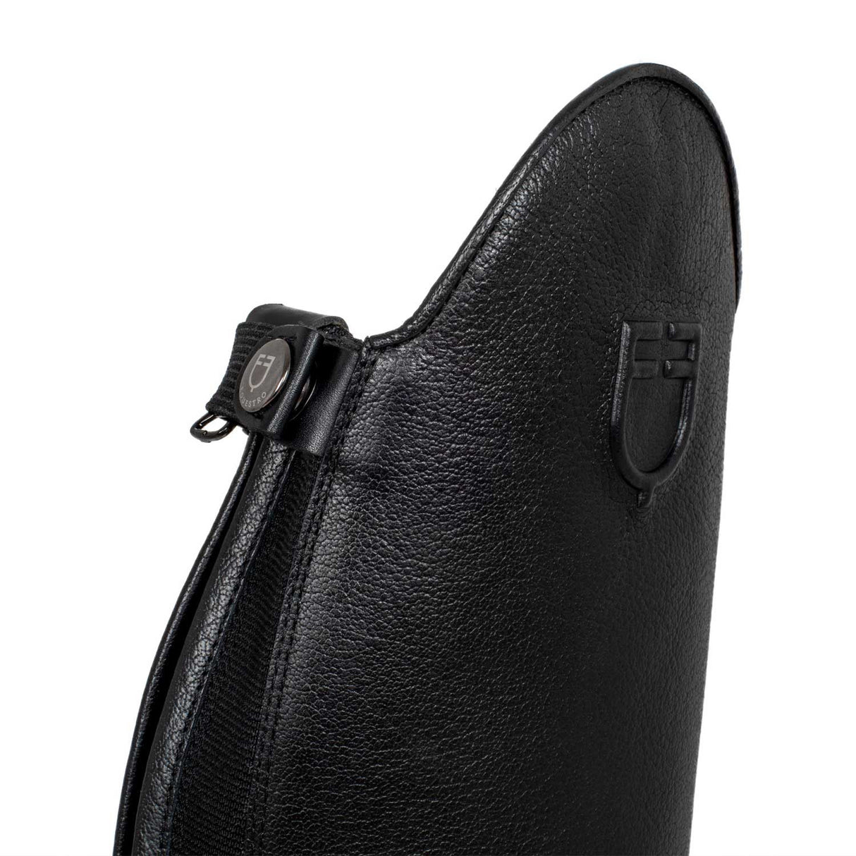 Unisex calfskin boots with rear zipper