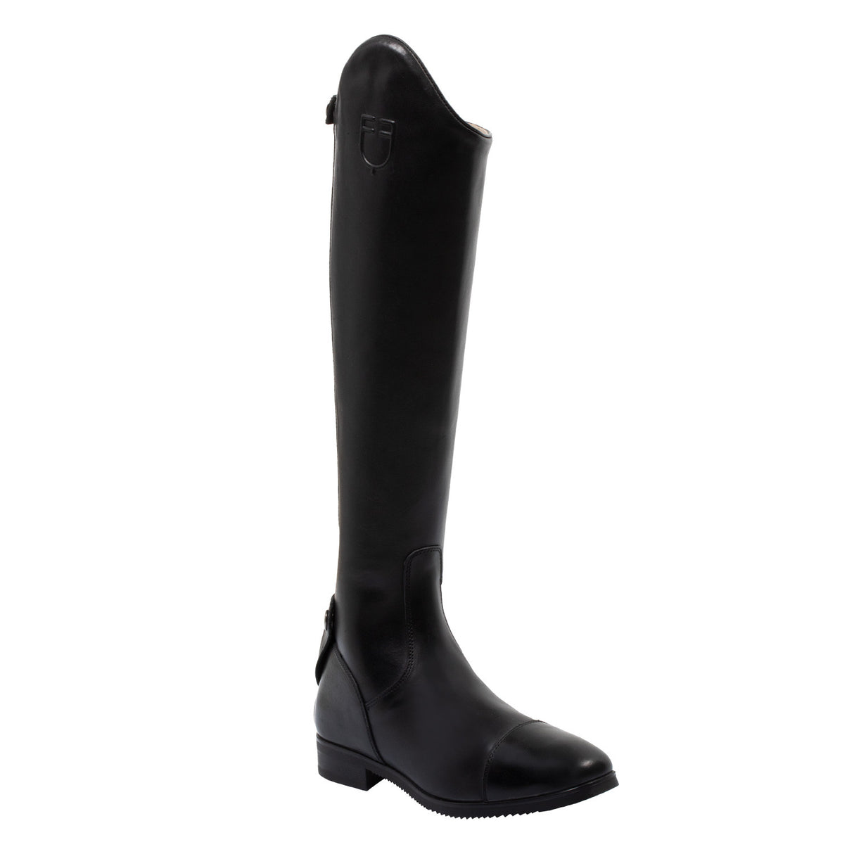 Neptune unisex leather boots with rear zipper
