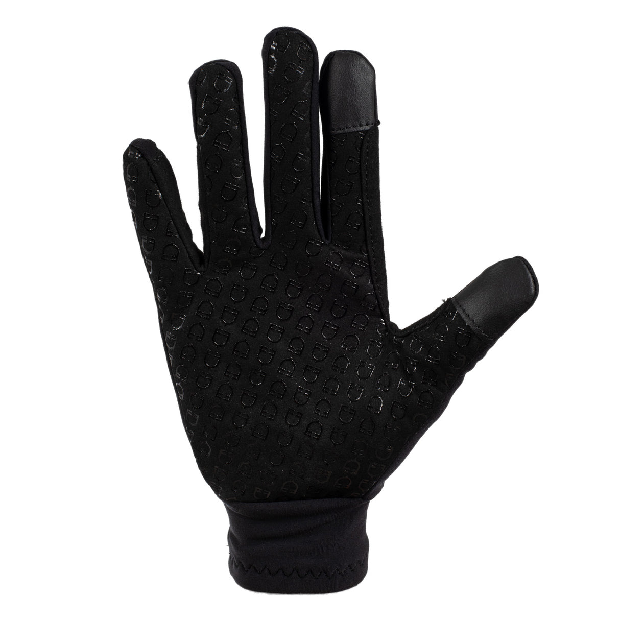 Equestro Unisex Gloves In Fleece Fabric #colour_black