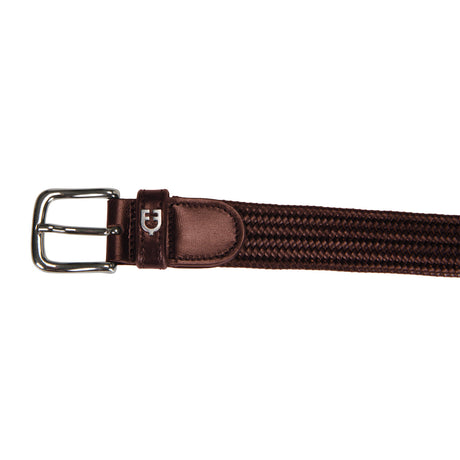 Equestro Elastic Leather Belt #colour_brown