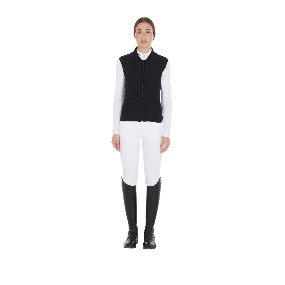 Women's slim fit vest in technical fabric