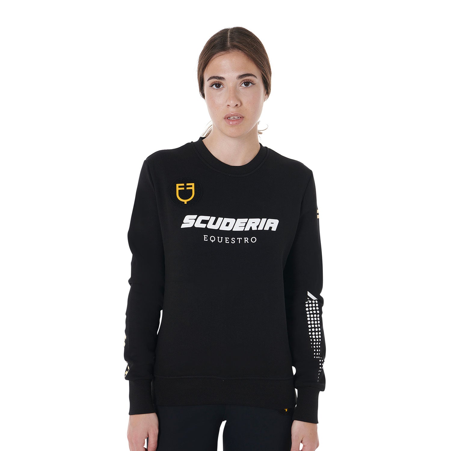 Equestro Scuderia Equestro Women's Crewneck Sweatshirt #colour_black