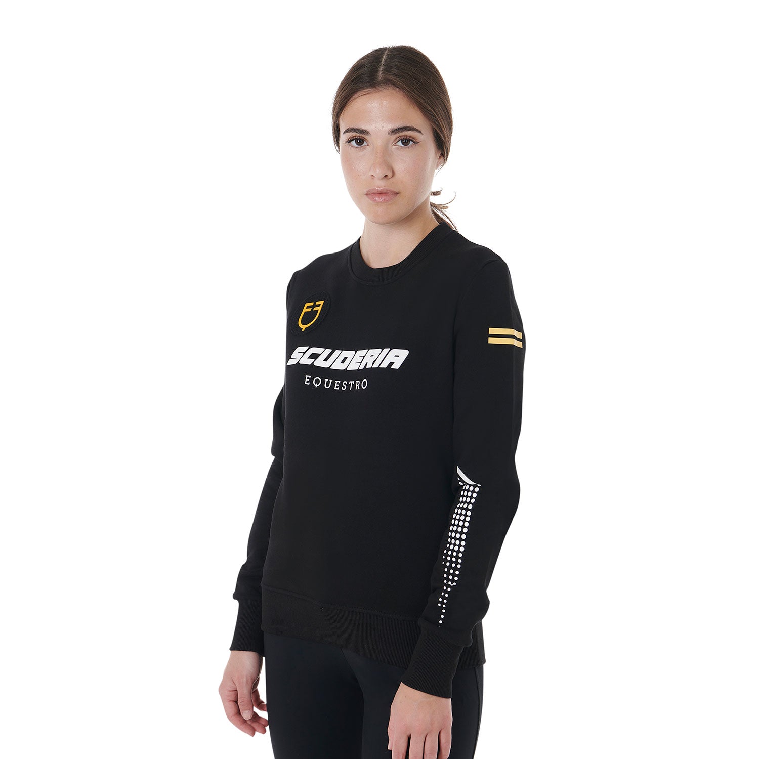 Equestro Scuderia Equestro Women's Crewneck Sweatshirt #colour_black
