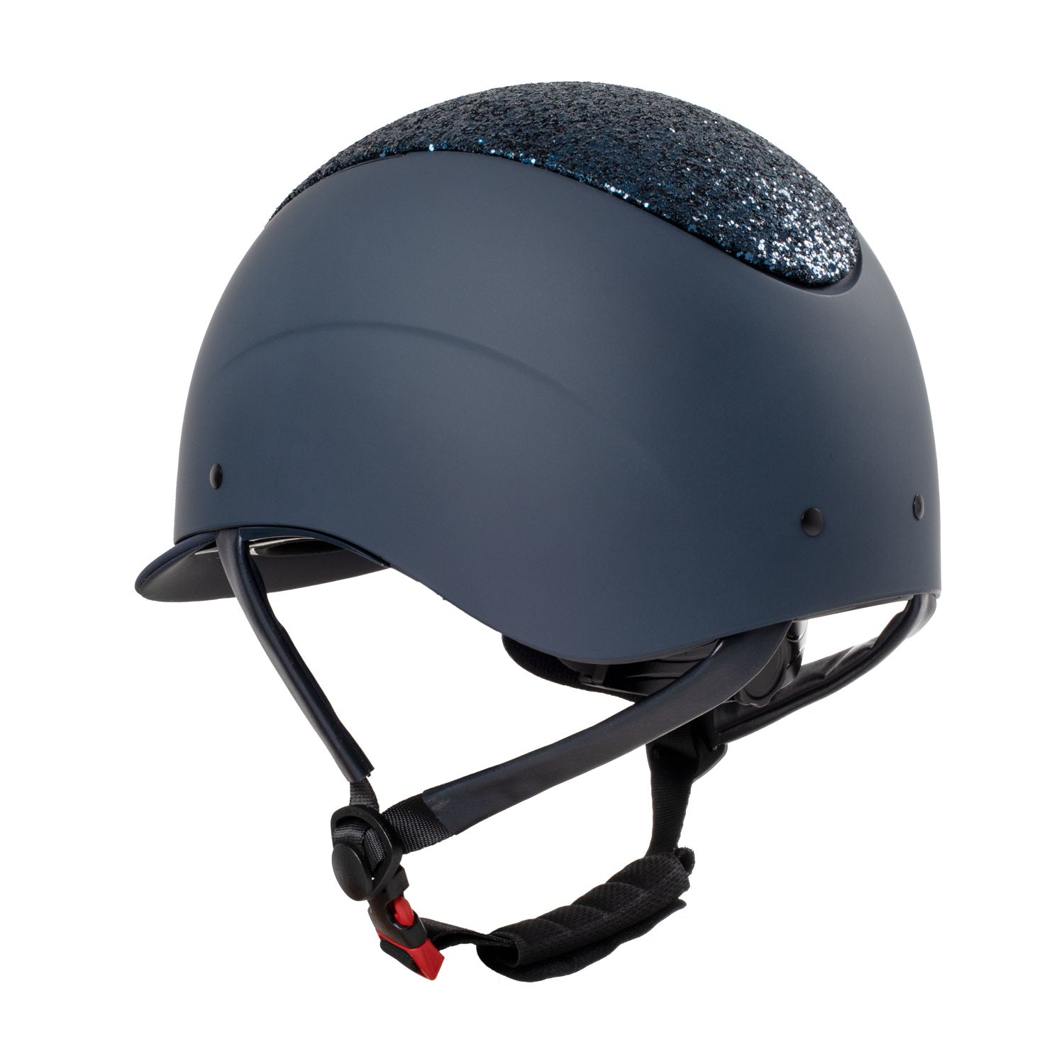 Equestro Narrow Visor Helmet With Rhinestones En 1384-2023 Homologation #colour_blue