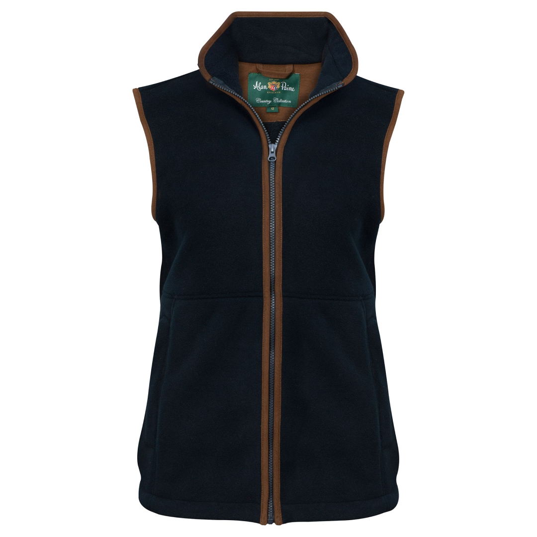 Alan Paine Aylsham Ladies Fleece Gilet #colour_dark-navy