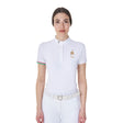 Equestro Women's Slim Fit Competition Polo Shirt Equestro X Fise #colour_white