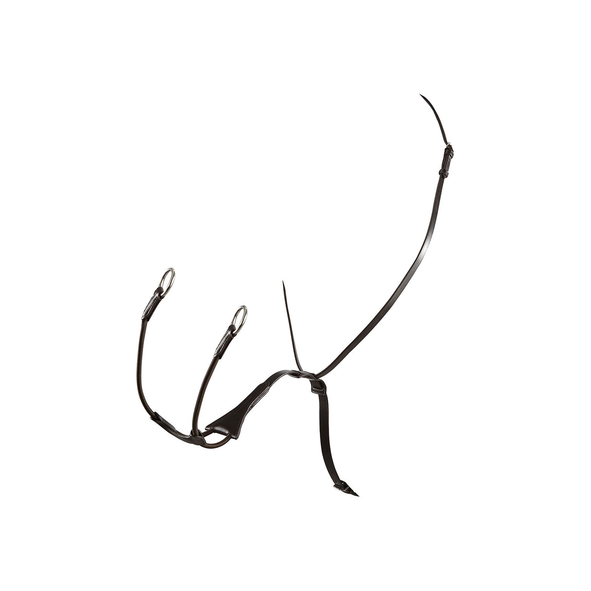 Equestro Tanned Leather Collier Martingale #colour_black