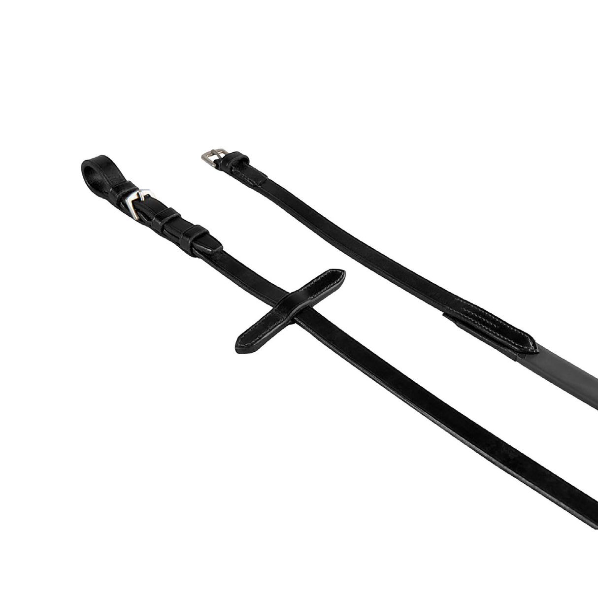 Equestro Reins In Leather And Smooth Rubber