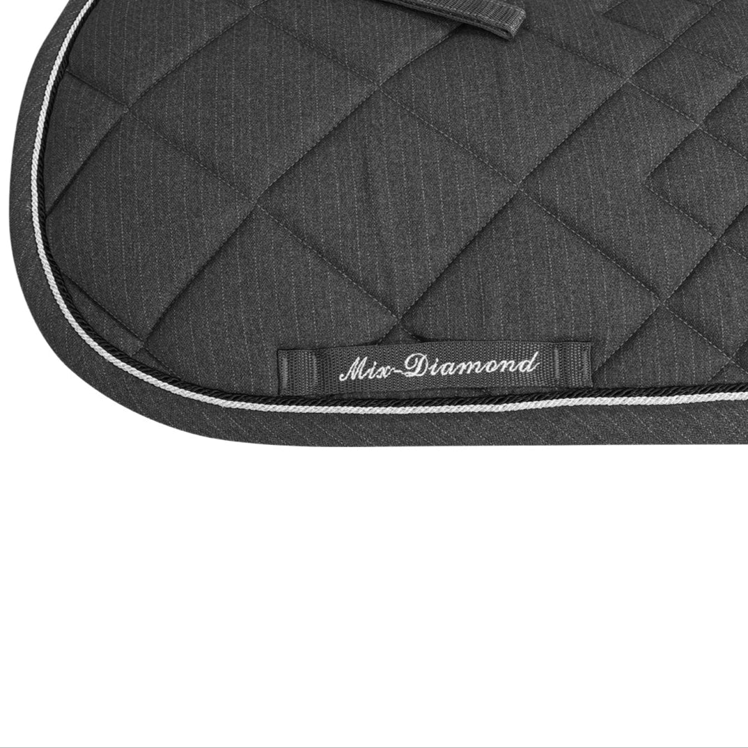 Equestro Diamond Dressage Saddle Pad #colour_grey