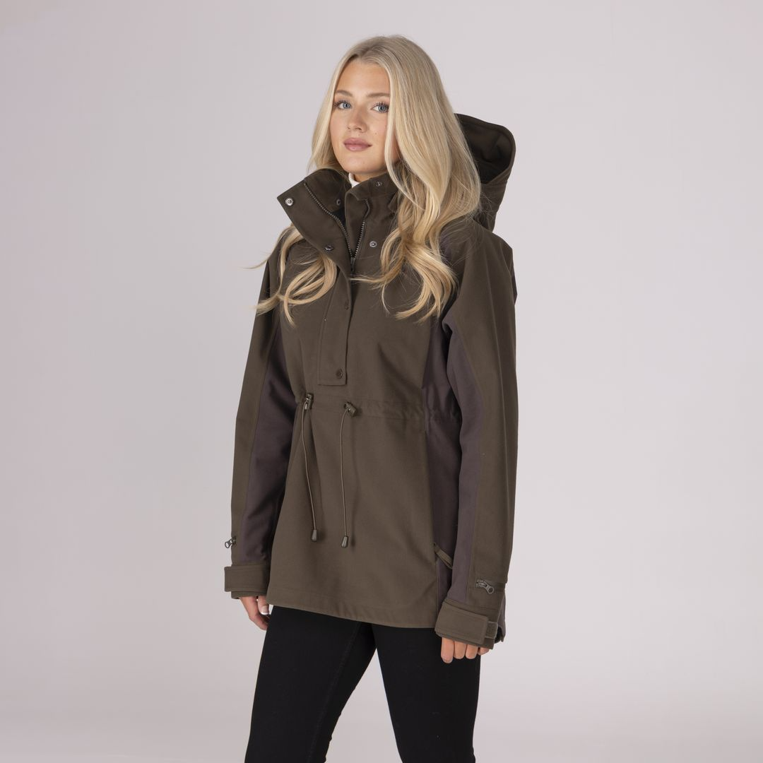 Shires Aubrion Heritage Unisex Quarter Zip Jacket #colour_dark-olive