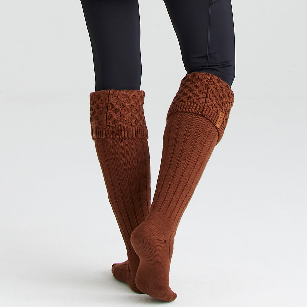 Double Cuff Welly Sock - Nutmeg