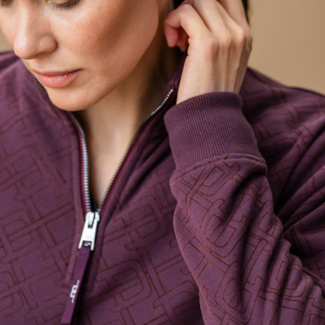 Alessandro Albanese Gabriella Half Zip Sweatshirt #colour_primatova