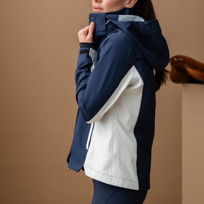 Alessandro Albanese Indra Waterproof Ripstop Jacket #colour_navy-bone