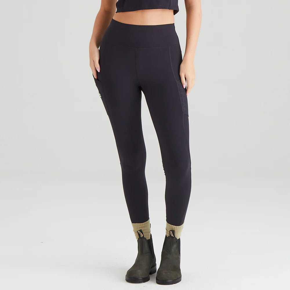 Ridgeline Ladies Infinity Leggings #colour_black-print
