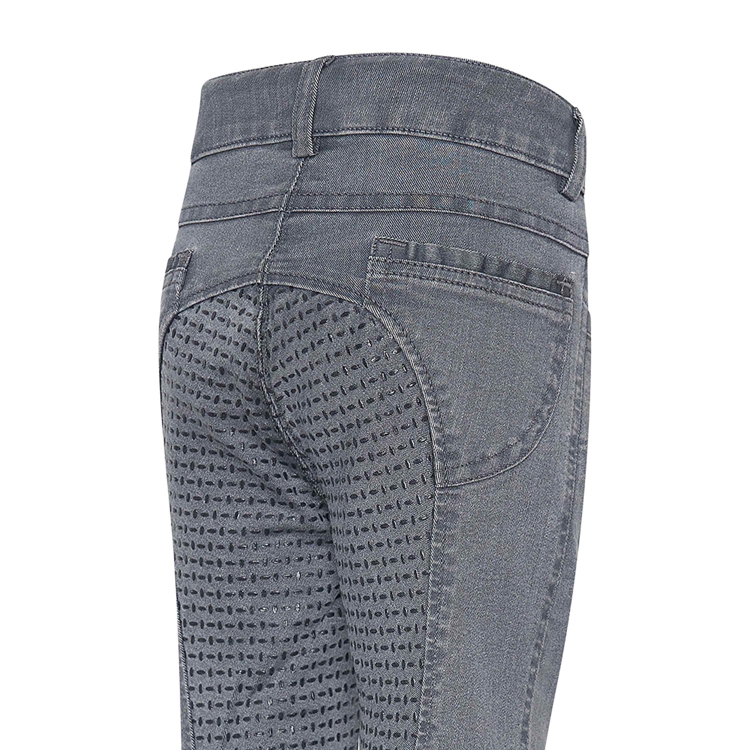 Imperial Riding Donny Children's Riding Breeches #Colour_dark-grey-denim