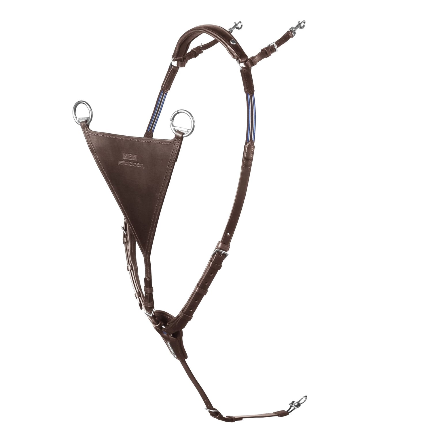 Stubben Pro-Jump Breastplate Closed Martingale Fork #colour_ebony