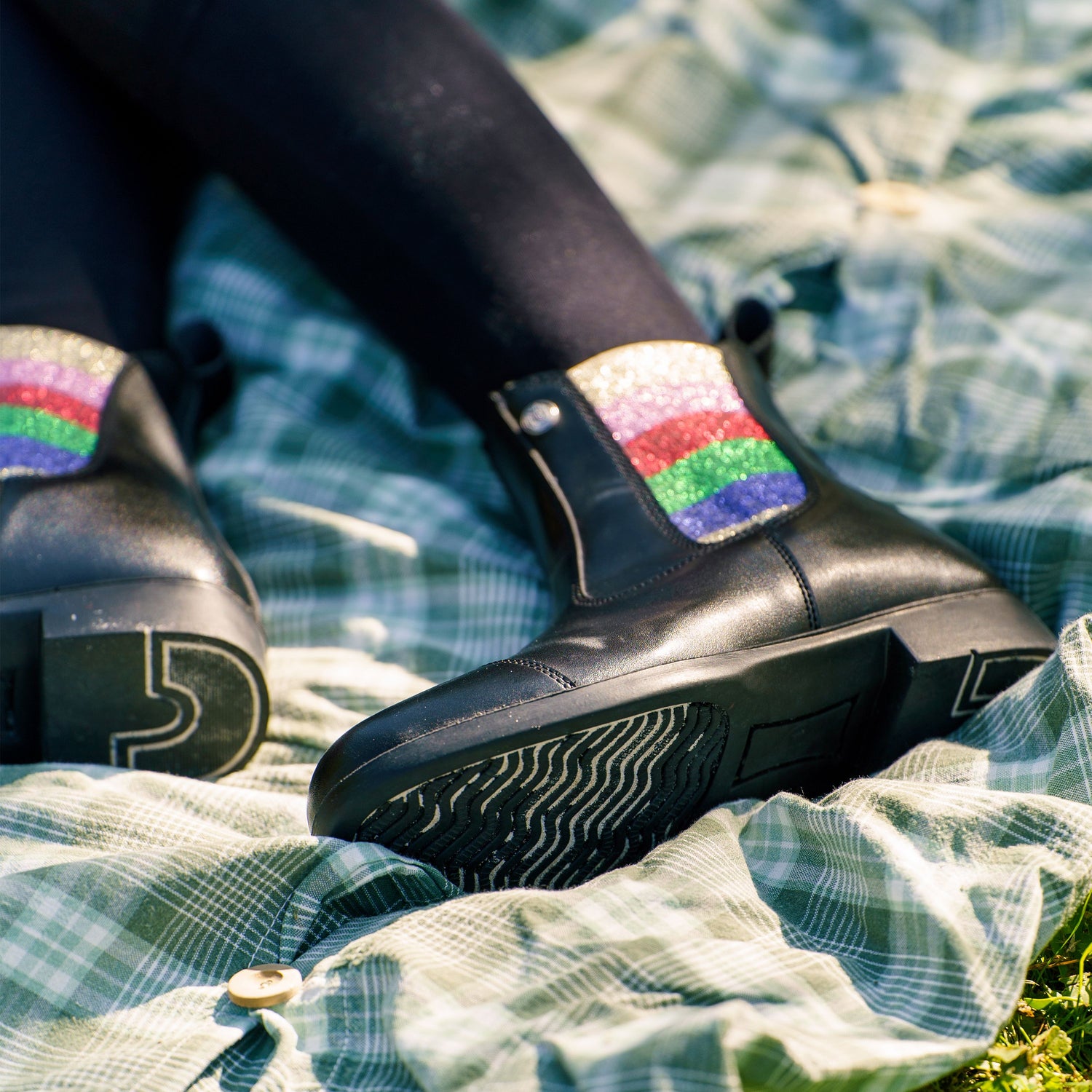 Imperial Riding Children's Rainbow Jodhpur Boots #colour_black