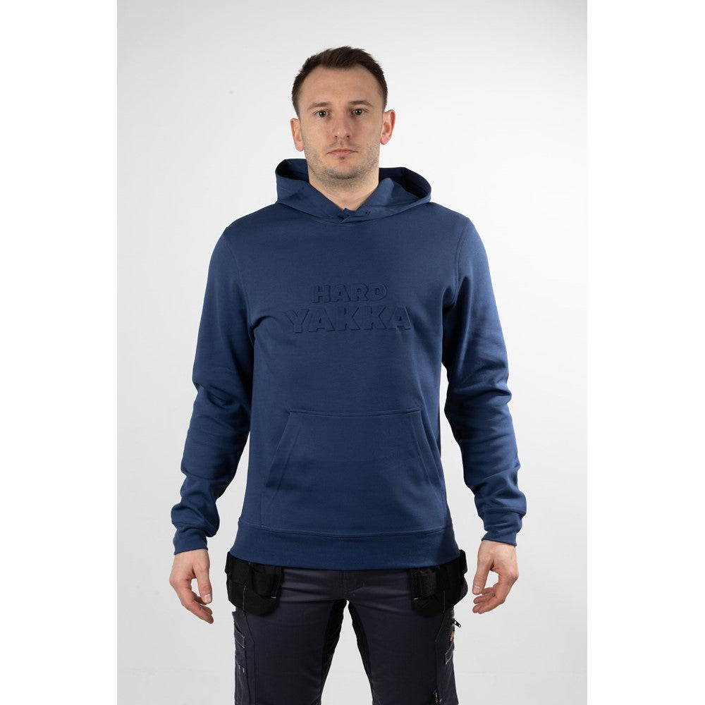 Hard Yakka Embossed Pullover Hoodie #colour_indigo-blue