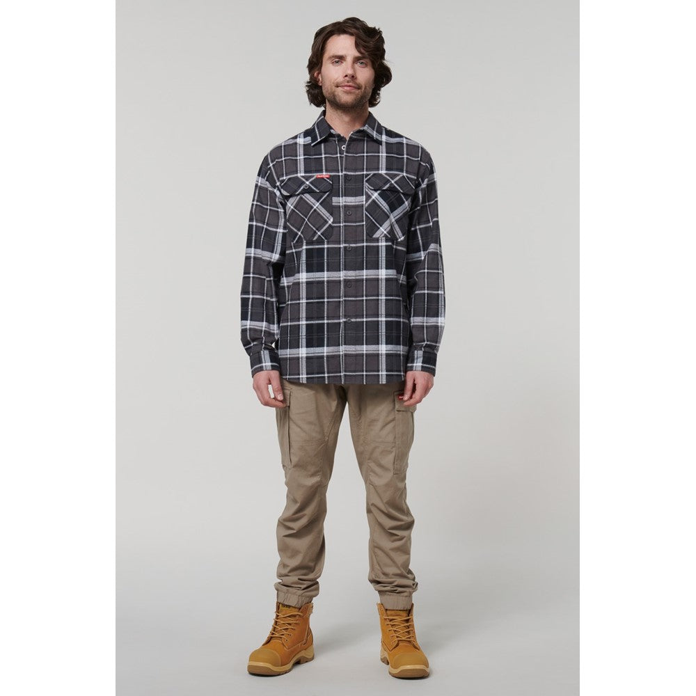 Hard Yakka Core Flannel Shirt #colour_charcoal