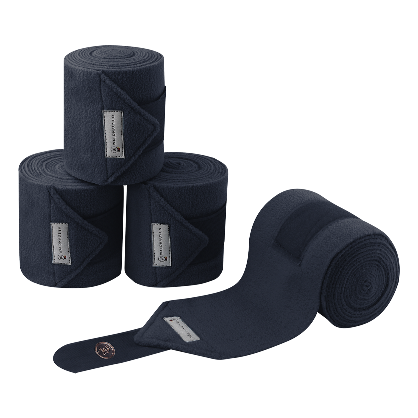 Waldhausen Modern Rose Fleece Bandage Set #colour_night-blue