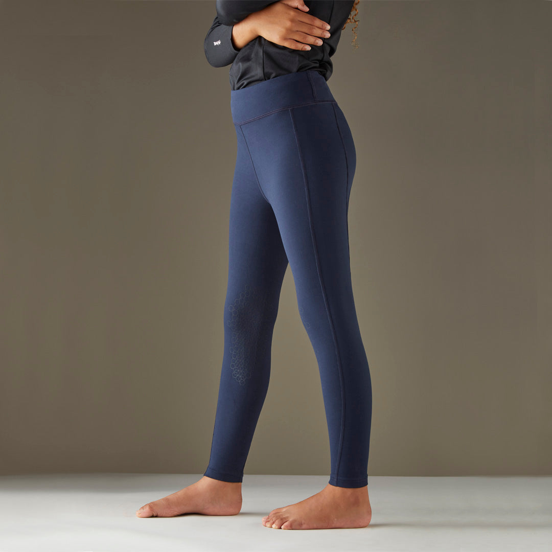 Toggi Define Children's Knitted Riding Tights #colour_navy