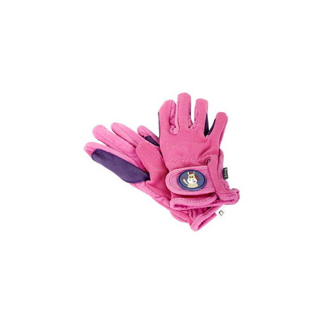 Toggi Children's Medal Colourful Riding Gloves #colour_hot-pink