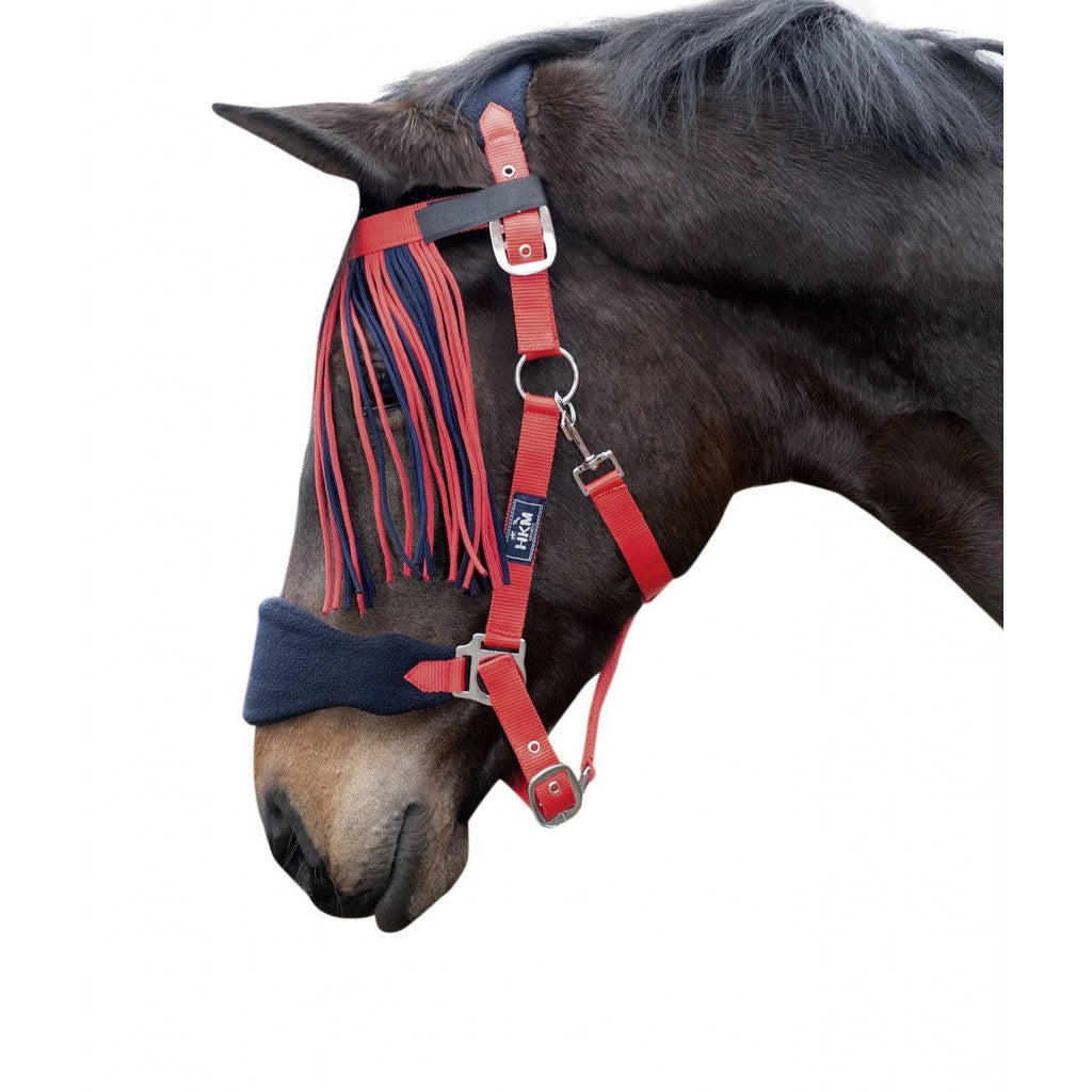 HKM Head Collar & Lead Rope with Panic Hook & Fly Fringe