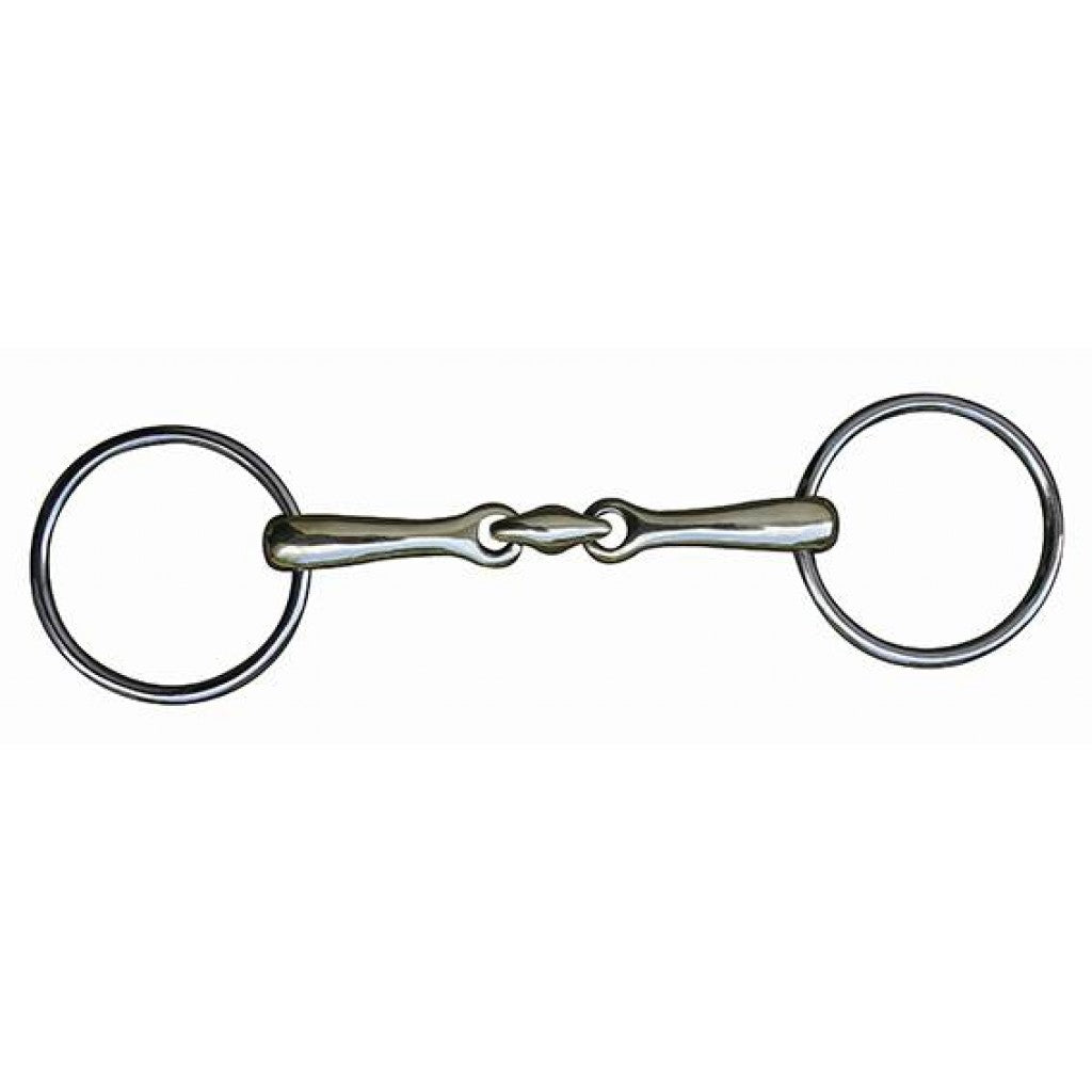 HKM Loose Ring Bradoon With Lozenge 14mm Stainless Steel