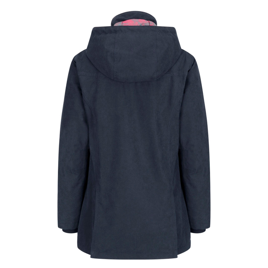 Hoggs of Fife Struther Ladies Hooded Waterproof Field Coat #colour_navy