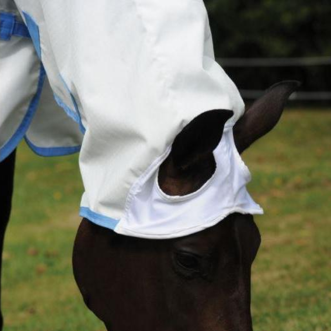 Weatherbeeta Sweet Itch Shield Combo Neck #colour_white-blue